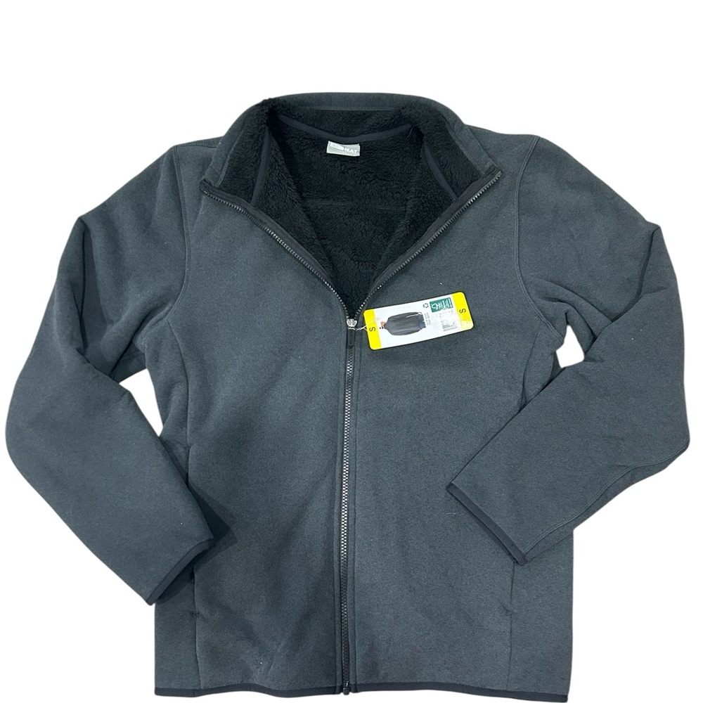 32 Degrees Heat Mens Full Zip Fleece Lined Jacket Black S 1907218